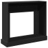 Borde de chimenea madera ingeniería negro 100x30x87,5