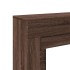 Borde de chimenea madera ingeniería marrón roble 100x30x87,5