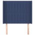 Cabecero con orejas de tela azul 103x16x118/128