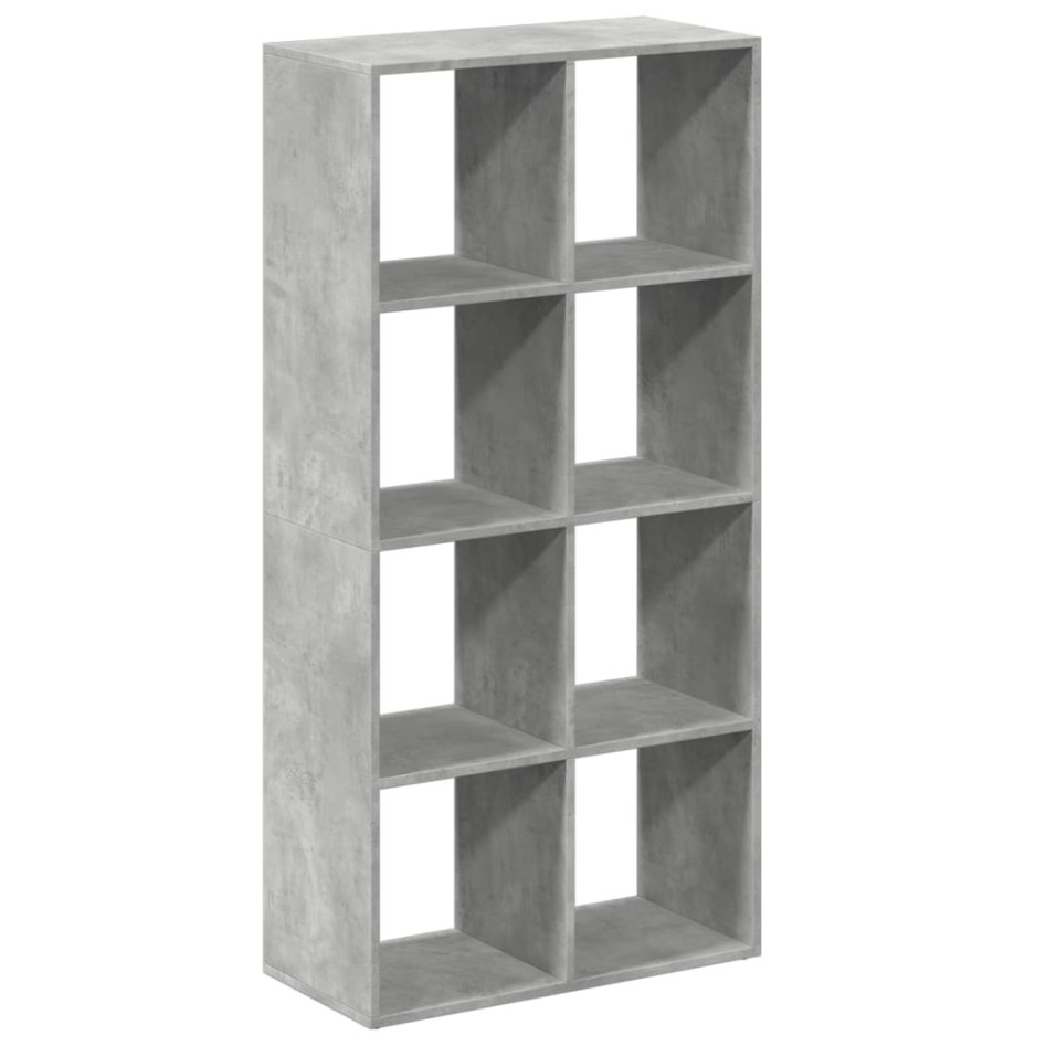 Librería divisora madera gris hormigón 69,5x29x137,5