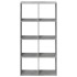 Librería divisora madera gris hormigón 69,5x29x137,5