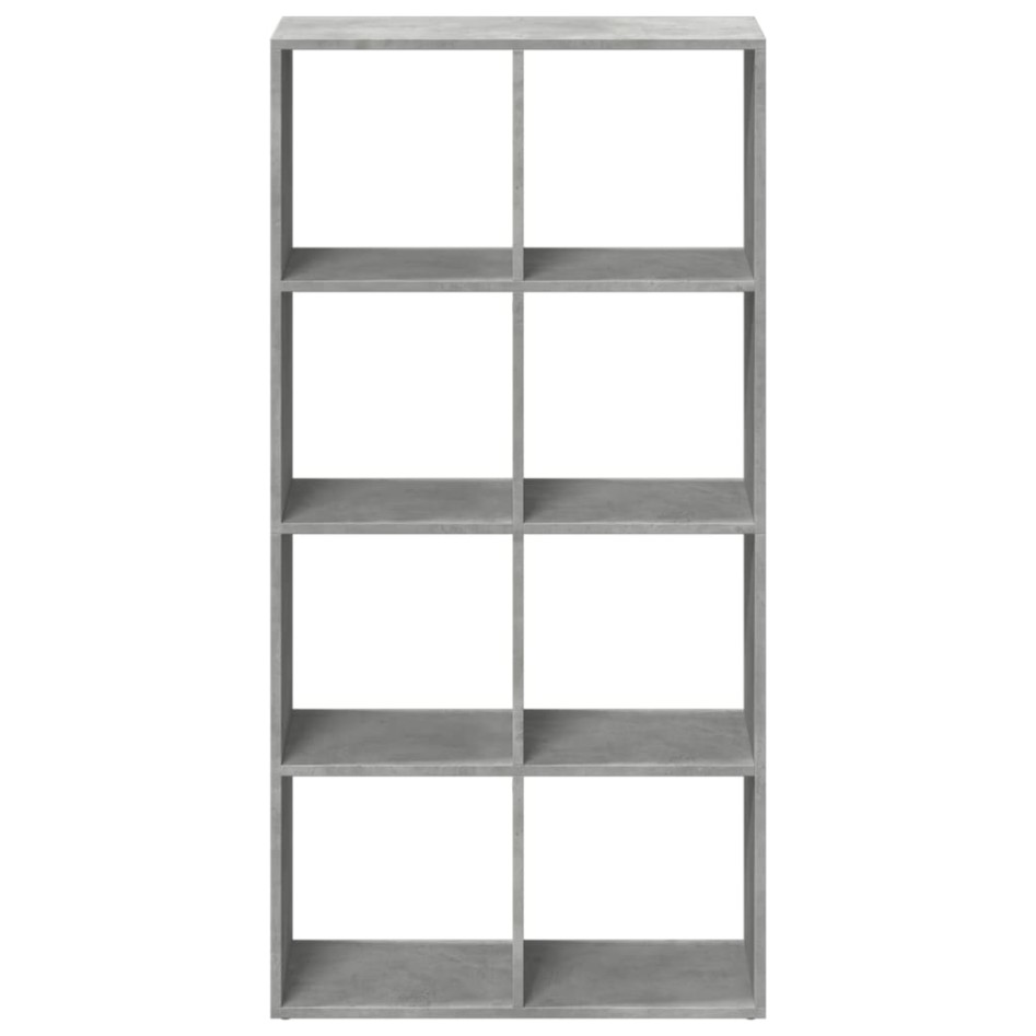 Librería divisora madera gris hormigón 69,5x29x137,5