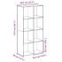 Librería divisora madera gris hormigón 69,5x29x137,5