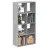 Librería divisor madera ingeniería gris Sonoma 69,5x29x137,5