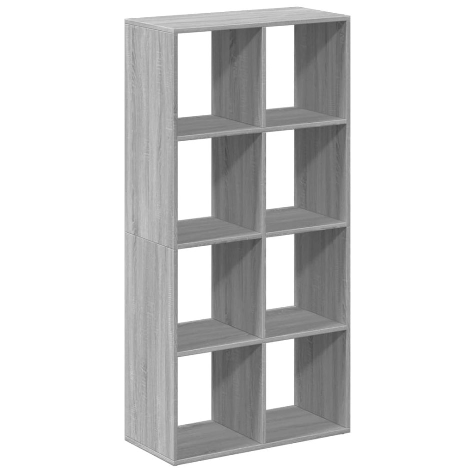 Librería divisor madera ingeniería gris Sonoma 69,5x29x137,5