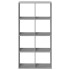 Librería divisor madera ingeniería gris Sonoma 69,5x29x137,5