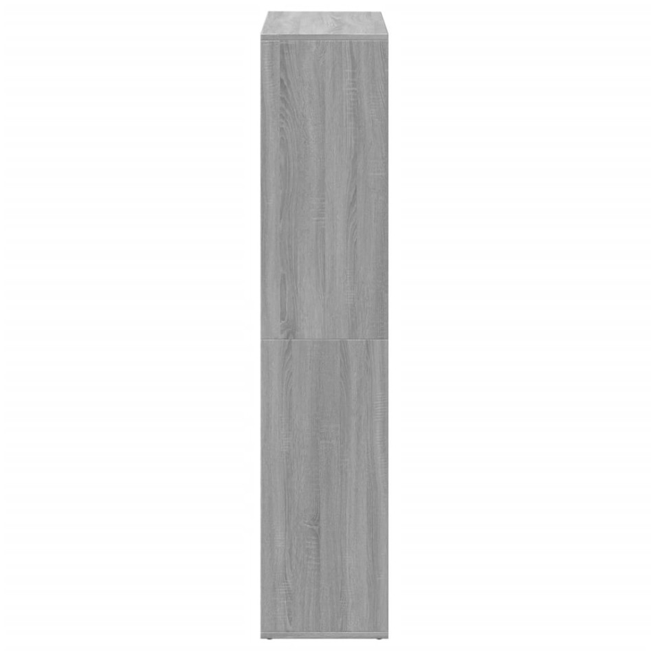 Librería divisor madera ingeniería gris Sonoma 69,5x29x137,5