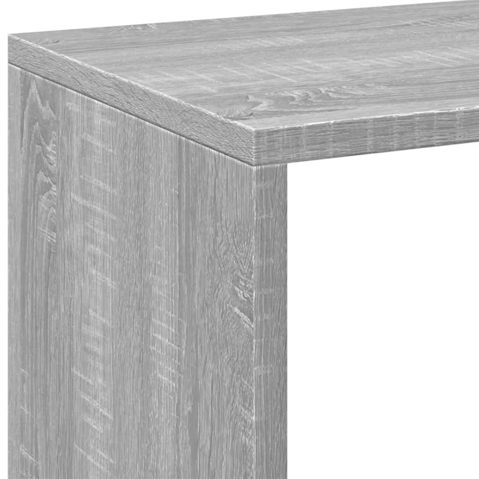 Librería divisor madera ingeniería gris Sonoma 69,5x29x137,5