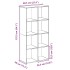 Librería divisor madera ingeniería gris Sonoma 69,5x29x137,5