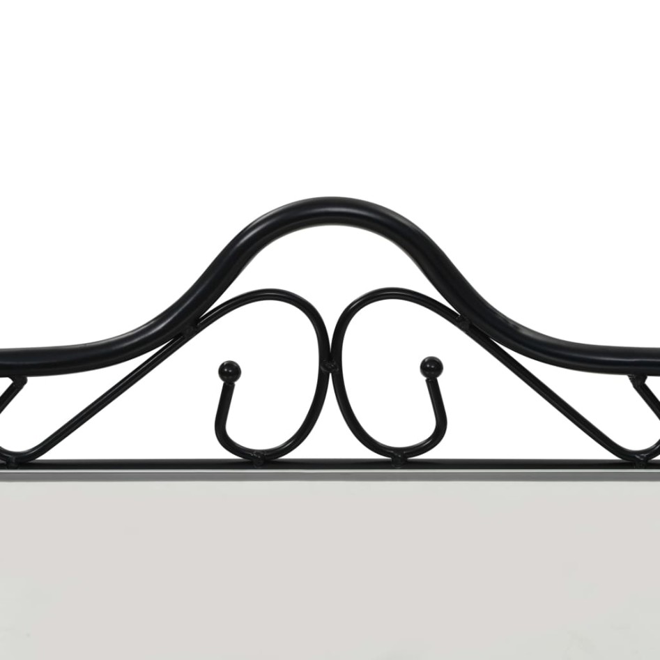 Mesita de noche de acero y vidrio templado 45x30,5x60 cm