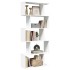 Librería divisor 5 niveles madera ingeniería blanco