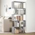 Librería divisora 5 niveles madera gris Sonoma 70x24x161