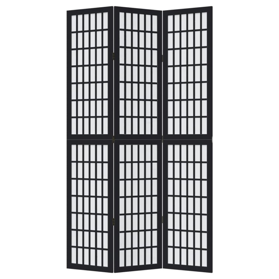 Biombo separador de 3 paneles madera maciza Paulownia