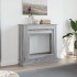 Borde de chimenea madera ingeniería gris Sonoma 90x30x90