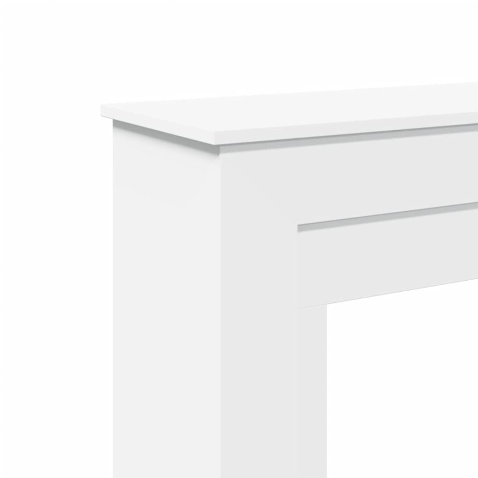 Borde de chimenea madera de ingeniería blanco 90x30x90