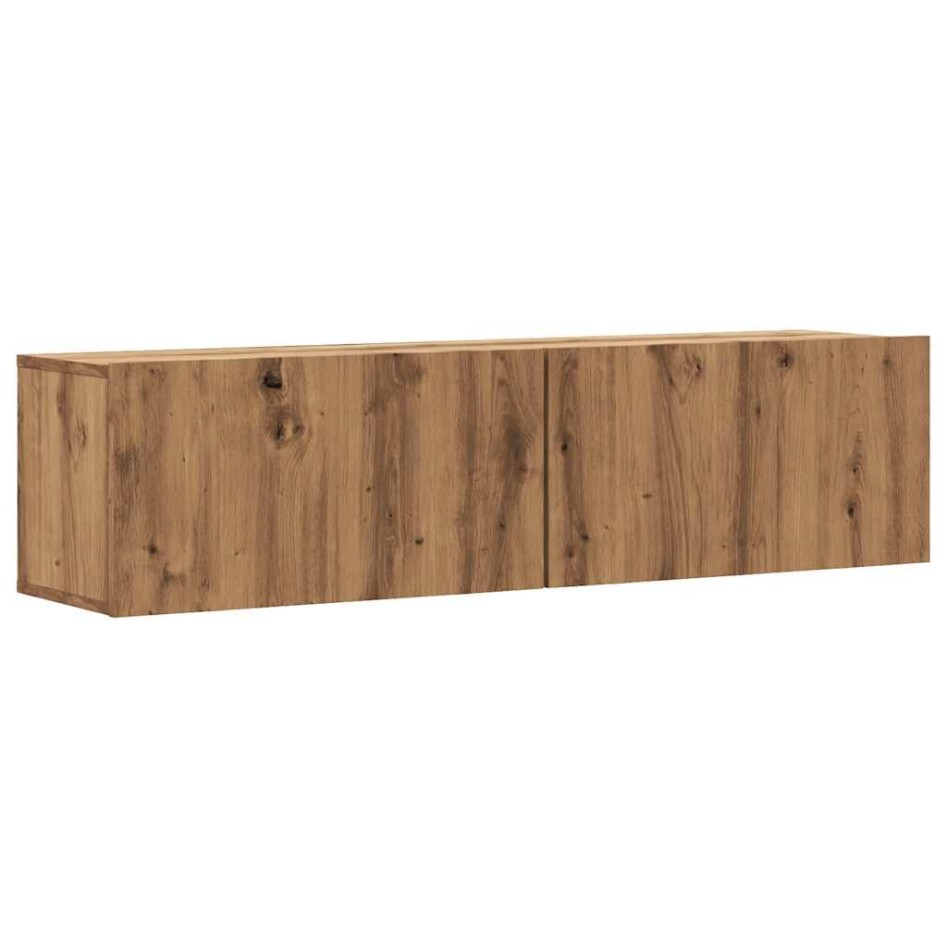 Mueble TV de pared madera ingeniería roble artisan 120x30x30