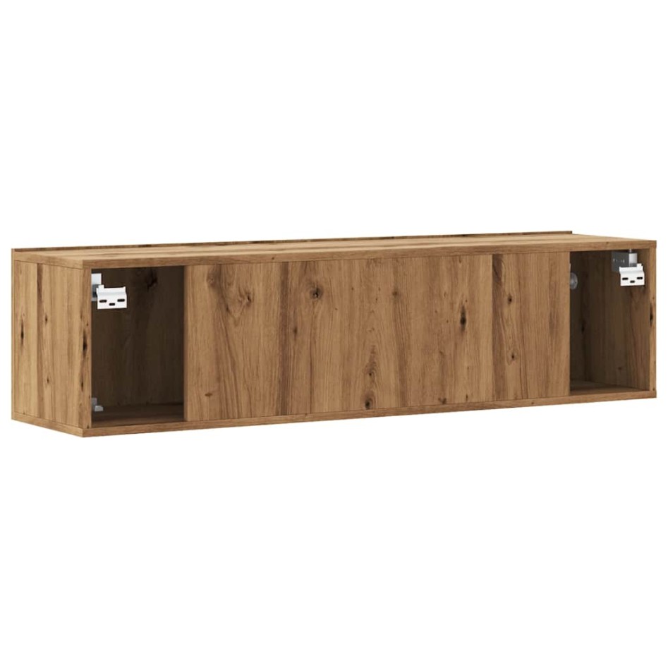 Mueble TV de pared madera ingeniería roble artisan 120x30x30