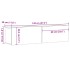Mueble TV de pared madera ingeniería roble artisan 120x30x30