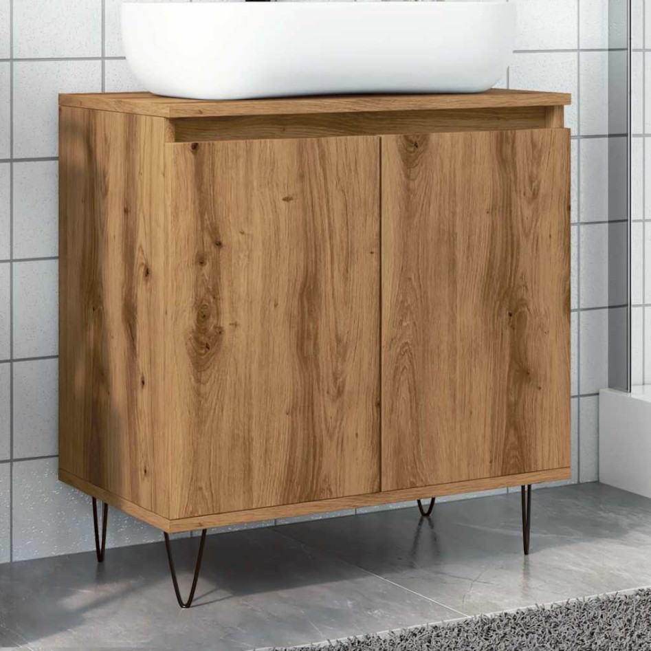 Armario de baño madera de ingeniería roble artisan 58x33x60