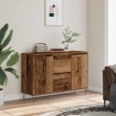 Aparador de madera de ingeniería envejecida 104x35x70 cm