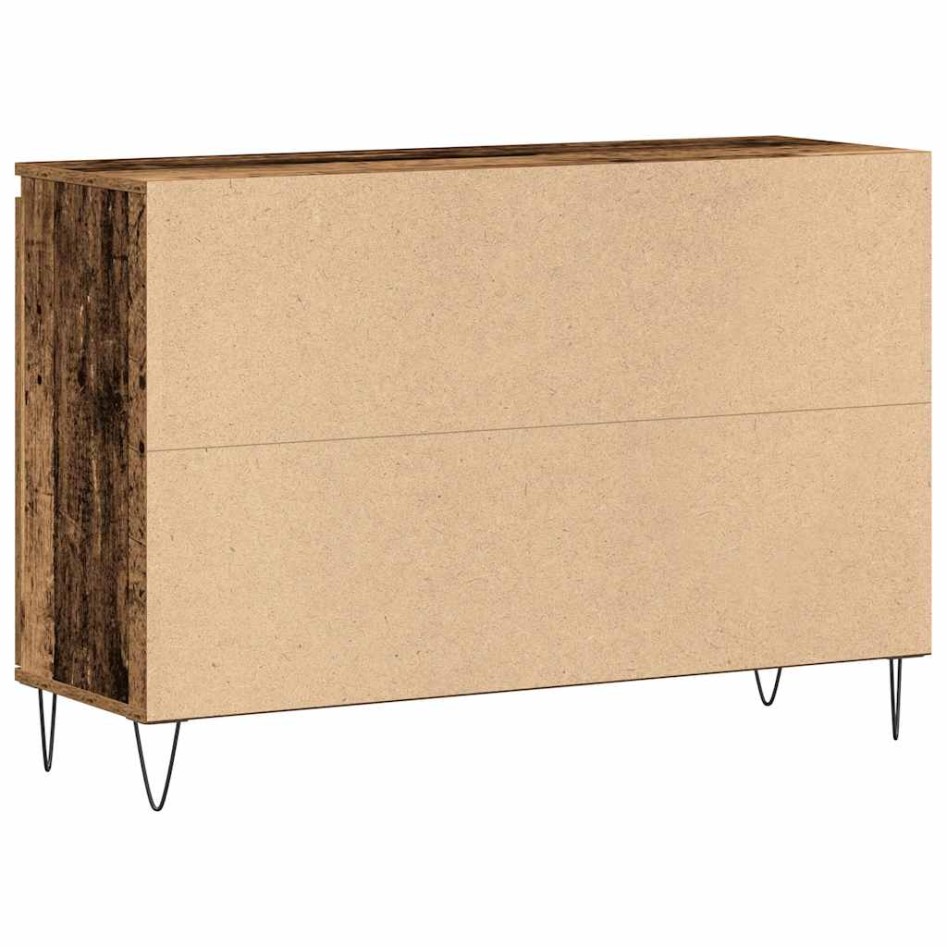 Aparador de madera de ingeniería envejecida 104x35x70