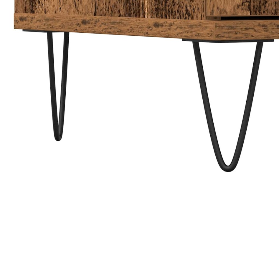 Aparador de madera de ingeniería envejecida 104x35x70