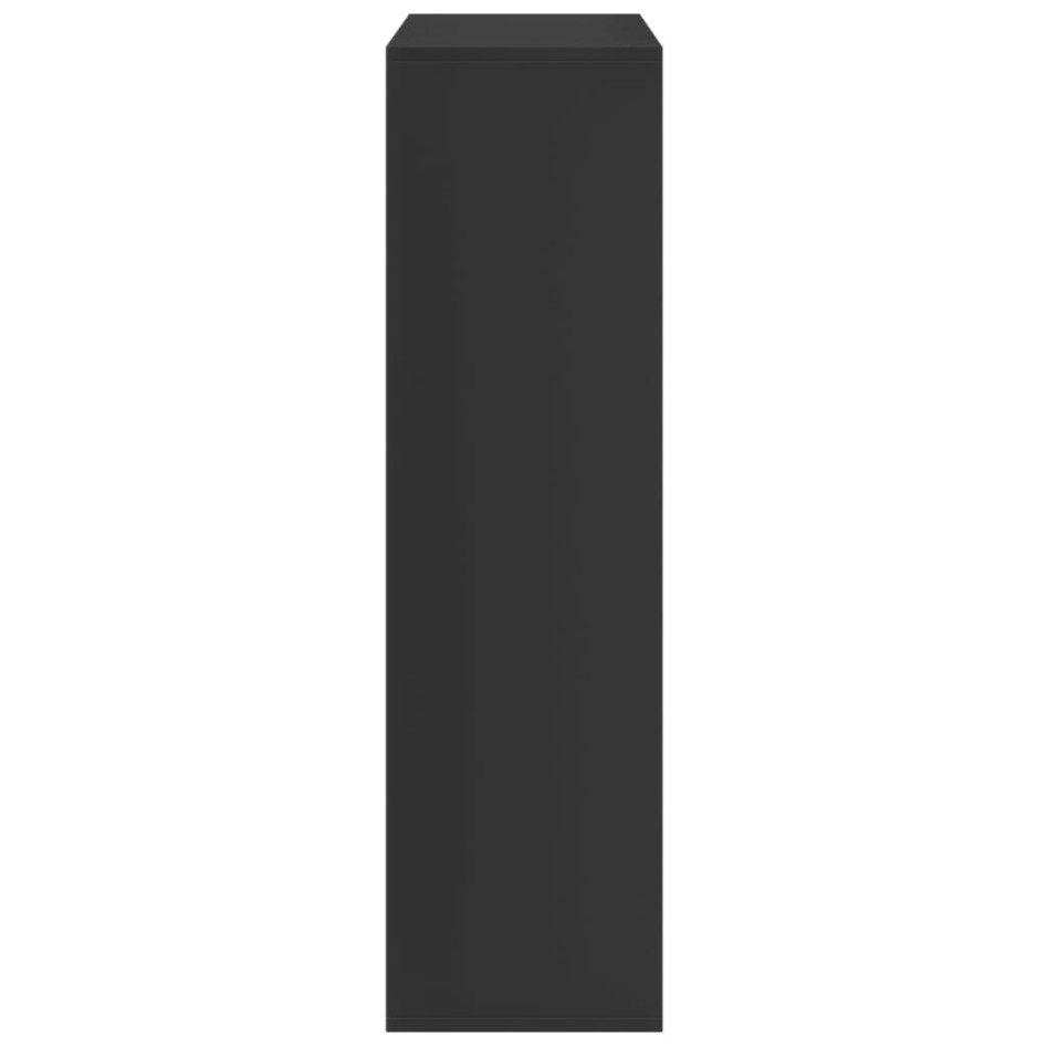 Librería divisora madera de ingeniería negra 69,5x29x103,5