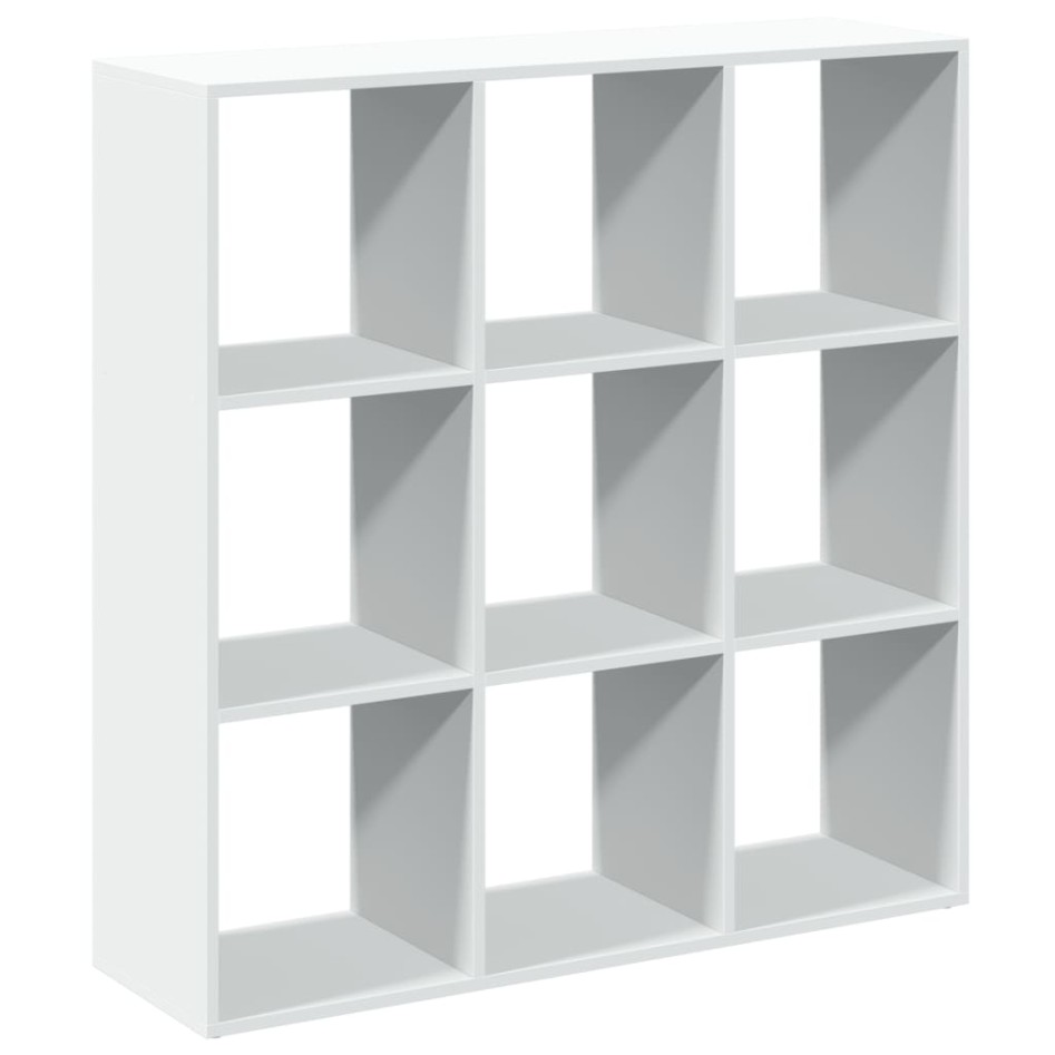Librería divisora madera ingeniería blanca 102x29x103,5