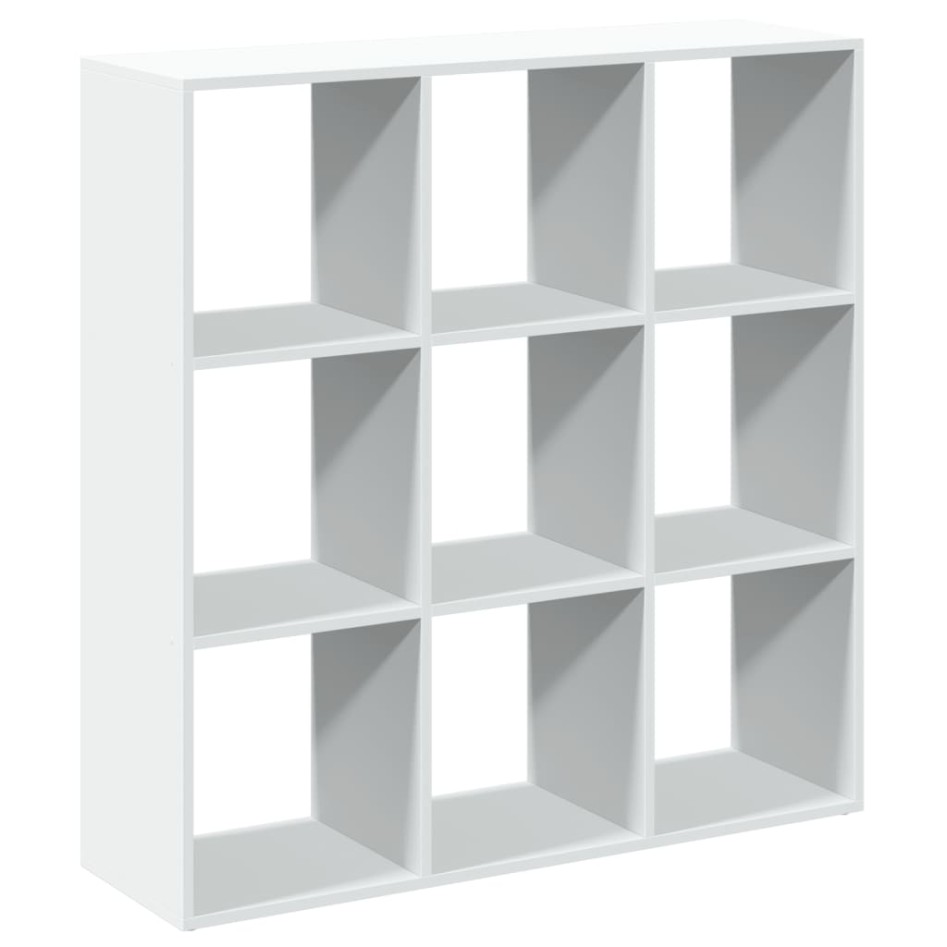 Librería divisora madera ingeniería blanca 102x29x103,5