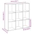 Librería divisora madera ingeniería blanca 102x29x103,5