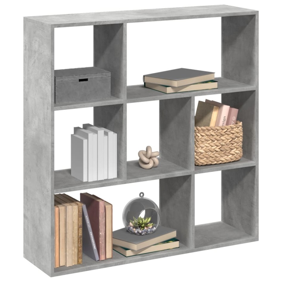 Librería divisora madera gris hormigón 102x29x103,5