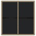 Mesa de jardín ratán sintético y vidrio beige 109x107x74