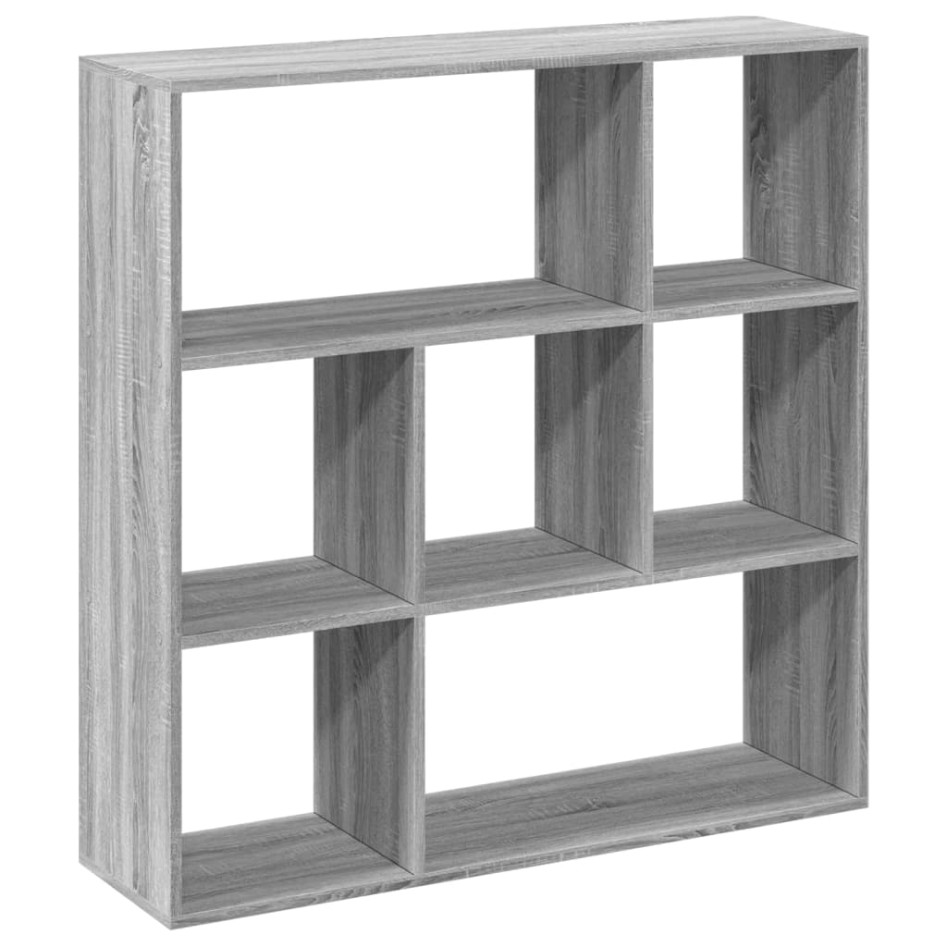 Librería divisor madera ingeniería gris Sonoma 102x29x103,5