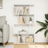 Librería divisor 4 niveles madera ingeniería blanco