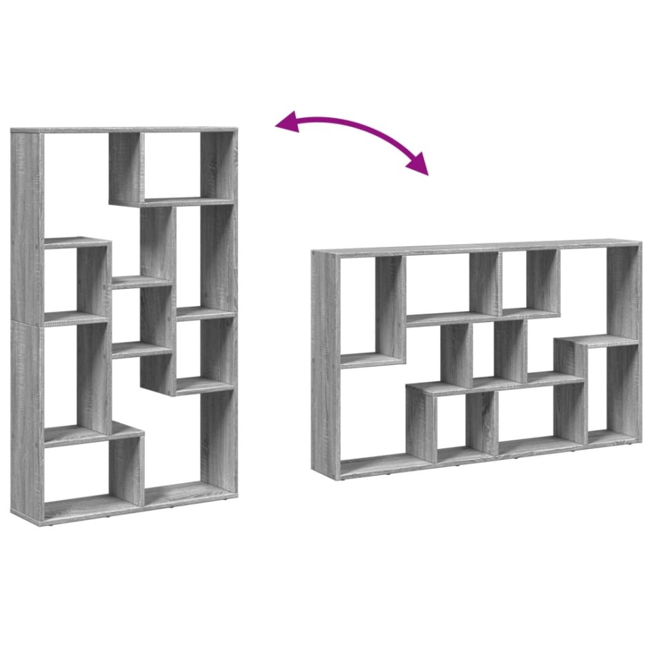 Estantería de madera de ingeniería gris Sonoma 72x20x120