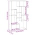 Estantería de madera de ingeniería gris Sonoma 72x20x120
