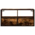 Mueble TV metal y madera contrachapada roble humo 80x31x39,5
