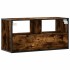 Mueble TV metal y madera contrachapada roble humo 80x31x39,5