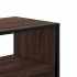 Mueble TV madera ingeniería y metal marrón roble 80x31x39,5