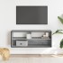 Mueble de TV madera y metal roble ahumado 100x31x39,5