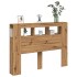 Cabecero LED madera ingeniería roble artisan 140x18,5x103,5