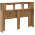 Cabecero LED madera ingeniería roble artisan 140x18,5x103,5