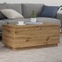 Mesa de centro con luces LED roble artisan 90x50x40