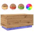 Mesa de centro con luces LED roble artisan 90x50x40