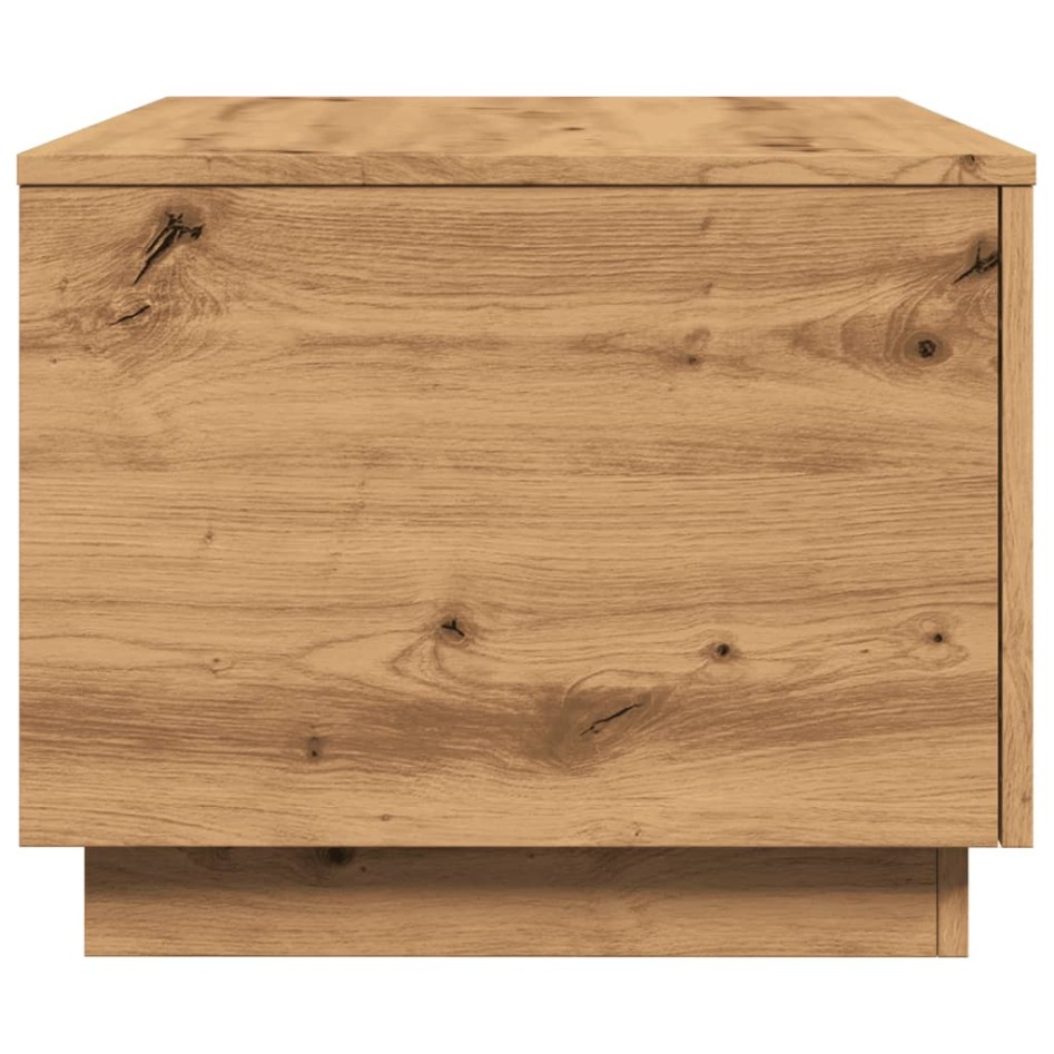 Mesa de centro con luces LED roble artisan 90x50x40