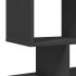 Librería divisora madera de ingeniería negra 92x29x112