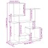 Librería divisora madera de ingeniería negra 92x29x112