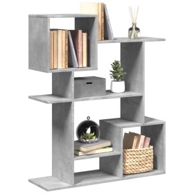 Librería divisora madera ingeniería gris hormigón 92x29x112