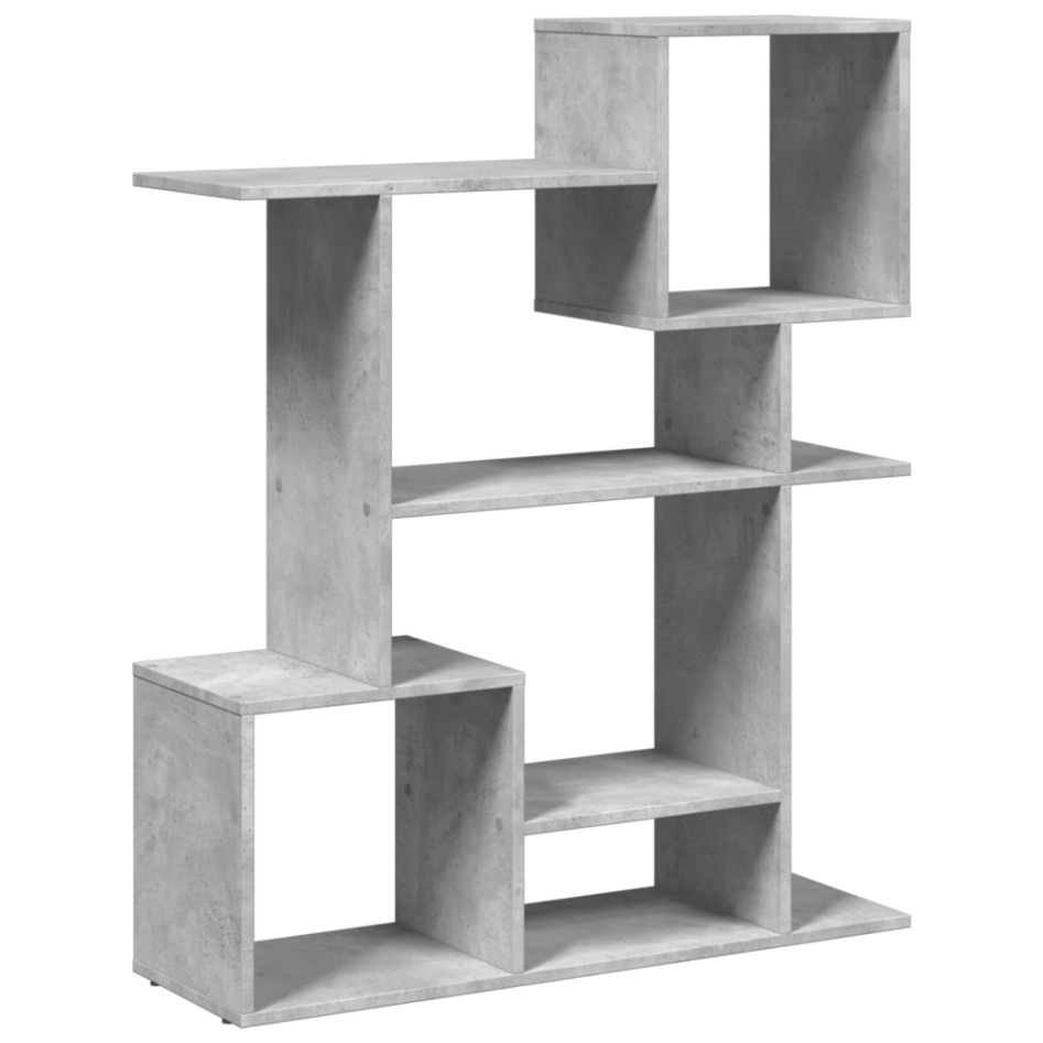 Librería divisora madera ingeniería gris hormigón 92x29x112