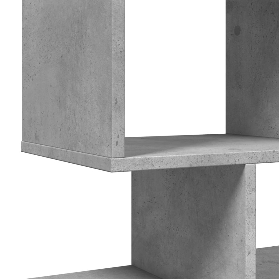 Librería divisora madera ingeniería gris hormigón 92x29x112